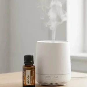 Abode doTERRA obok dyfuzora aromaterapeutycznego doTERRA