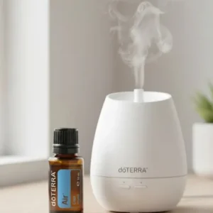 Air doTERRA obok dyfuzora aromaterapeutycznego doTERRA