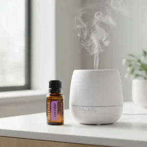 Olejek eteryczny Lawenda doTERRA przy dyfuzorze ultradźwiękowym z unoszącą się parą