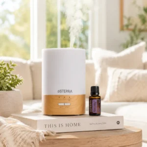 Dyfuzor Lumo doTERRA pracujący w salonie