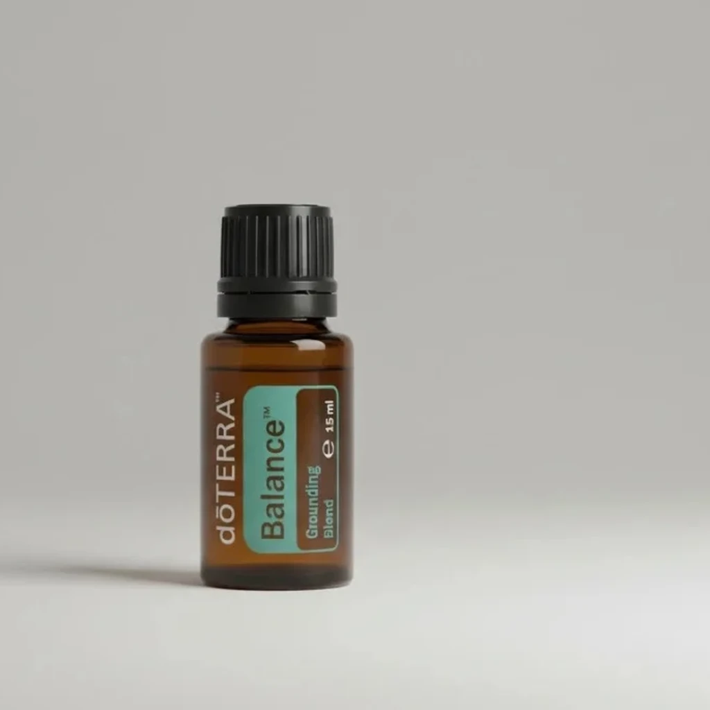 Balance doTERRA na szarym tle – ujęcie produktowe