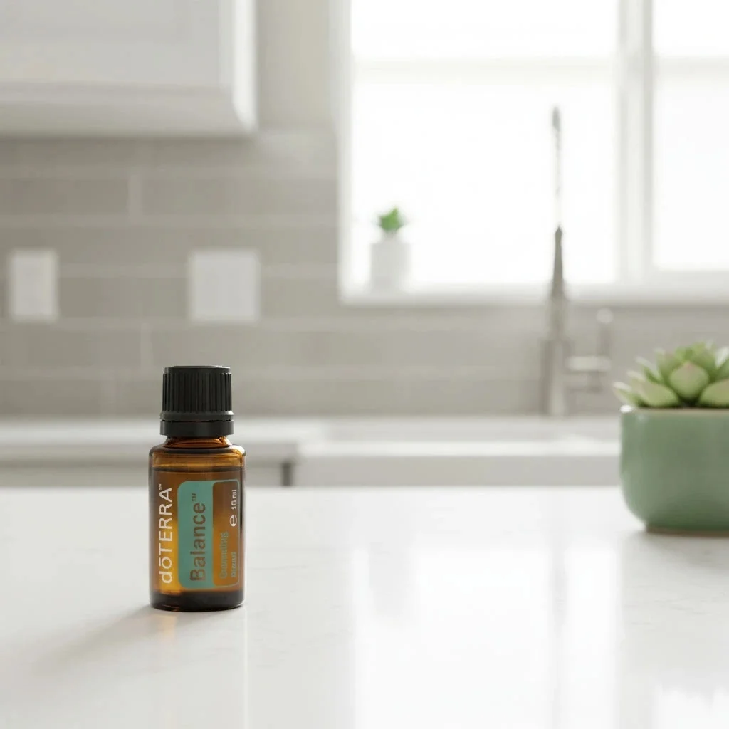 Balance doTERRA obok dyfuzora aromaterapeutycznego doTERRA