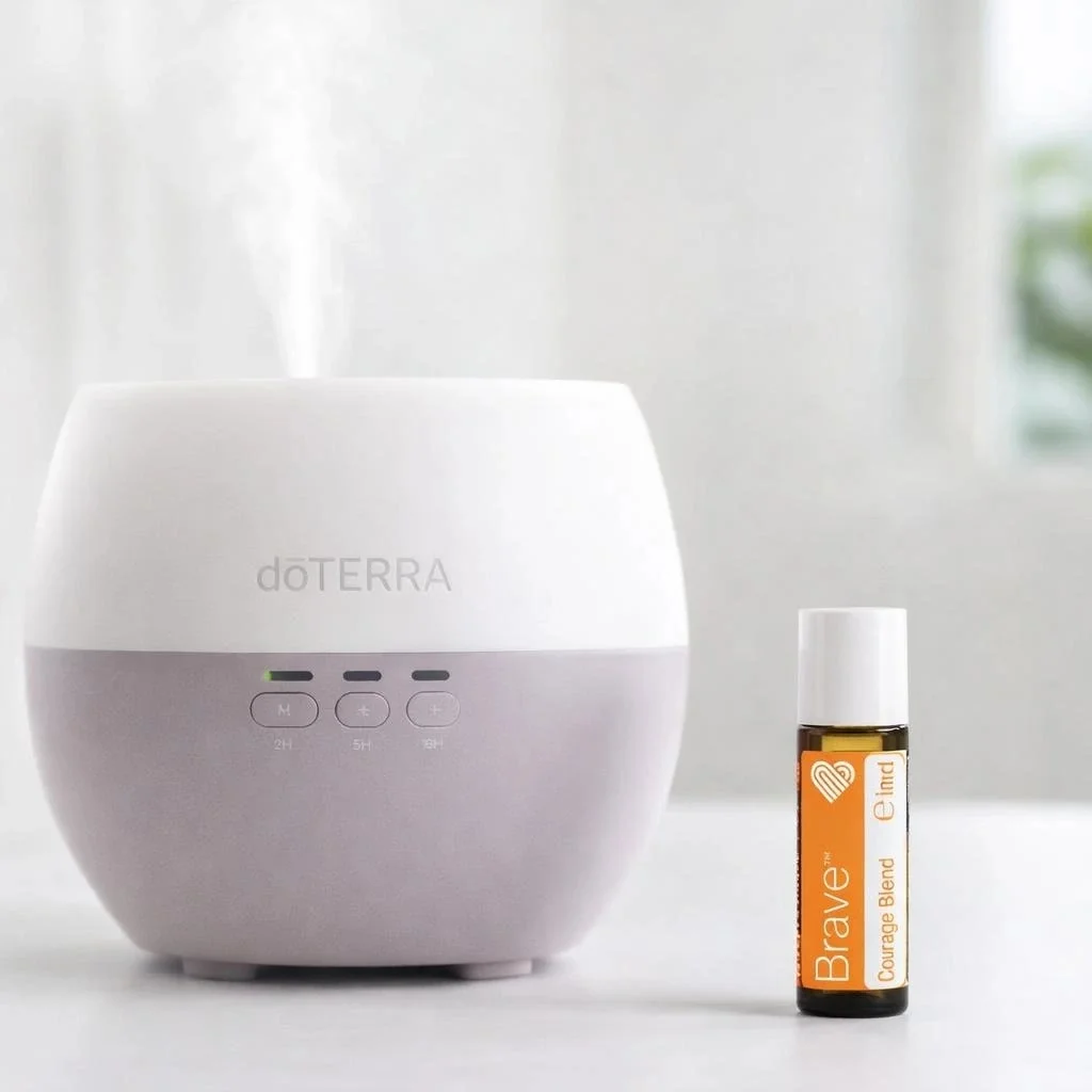 Brave doTERRA na białym blacie kuchennym