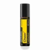 Cheer Touch doTERRA na jesiennej dekoracji z liśćmi i szyszkami