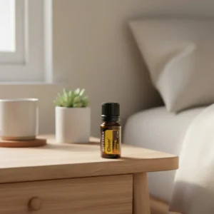 Dłonie trzymające Cheer doTERRA – aplikacja olejku