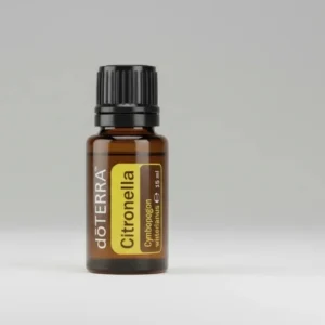Citronella doTERRA na szarym tle – ujęcie produktowe