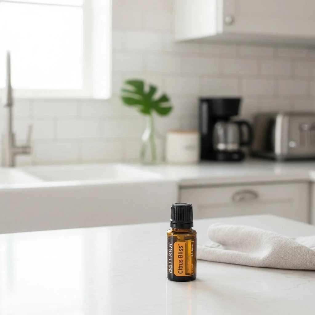 Citrus Bliss doTERRA obok dyfuzora aromaterapeutycznego doTERRA