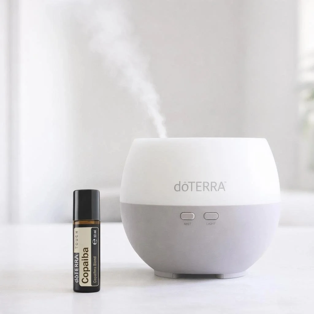 Copaiba Touch doTERRA na białym blacie kuchennym