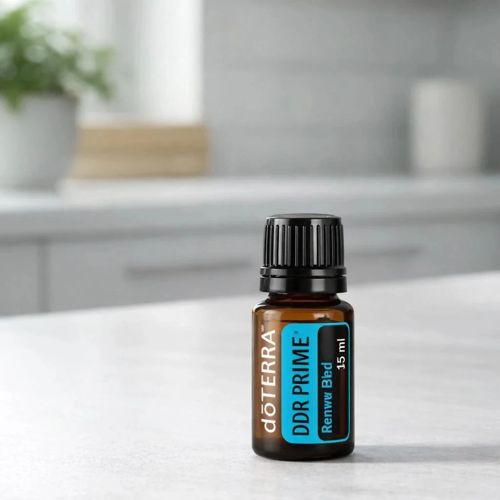 Ddr Prime doTERRA obok dyfuzora aromaterapeutycznego doTERRA