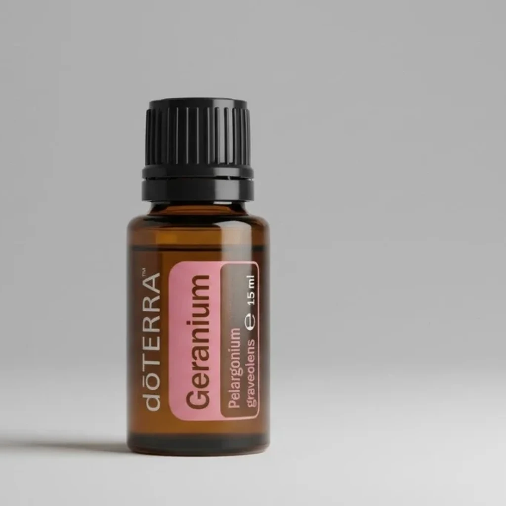 Geranium doTERRA na szarym tle – ujęcie produktowe
