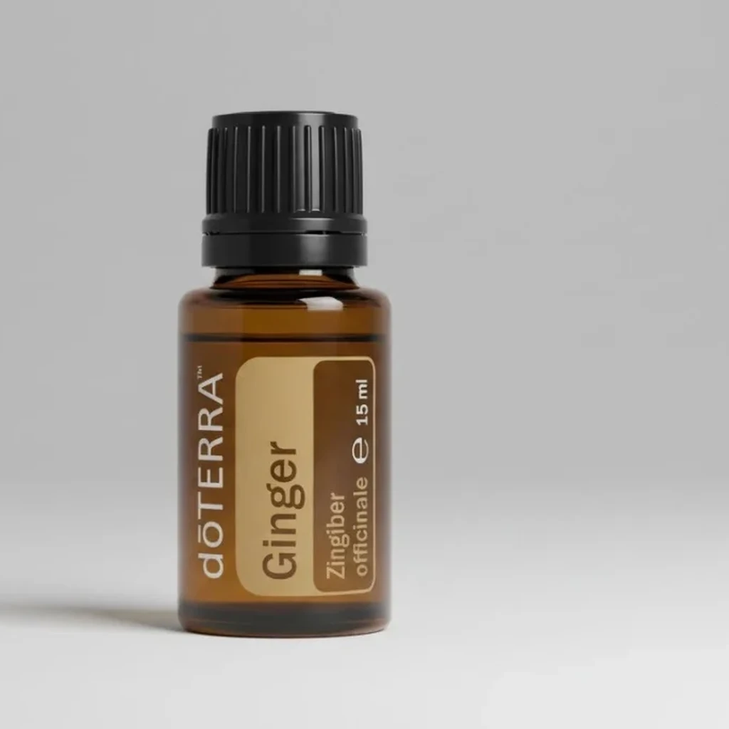 Imbir doTERRA na szarym tle – ujęcie produktowe