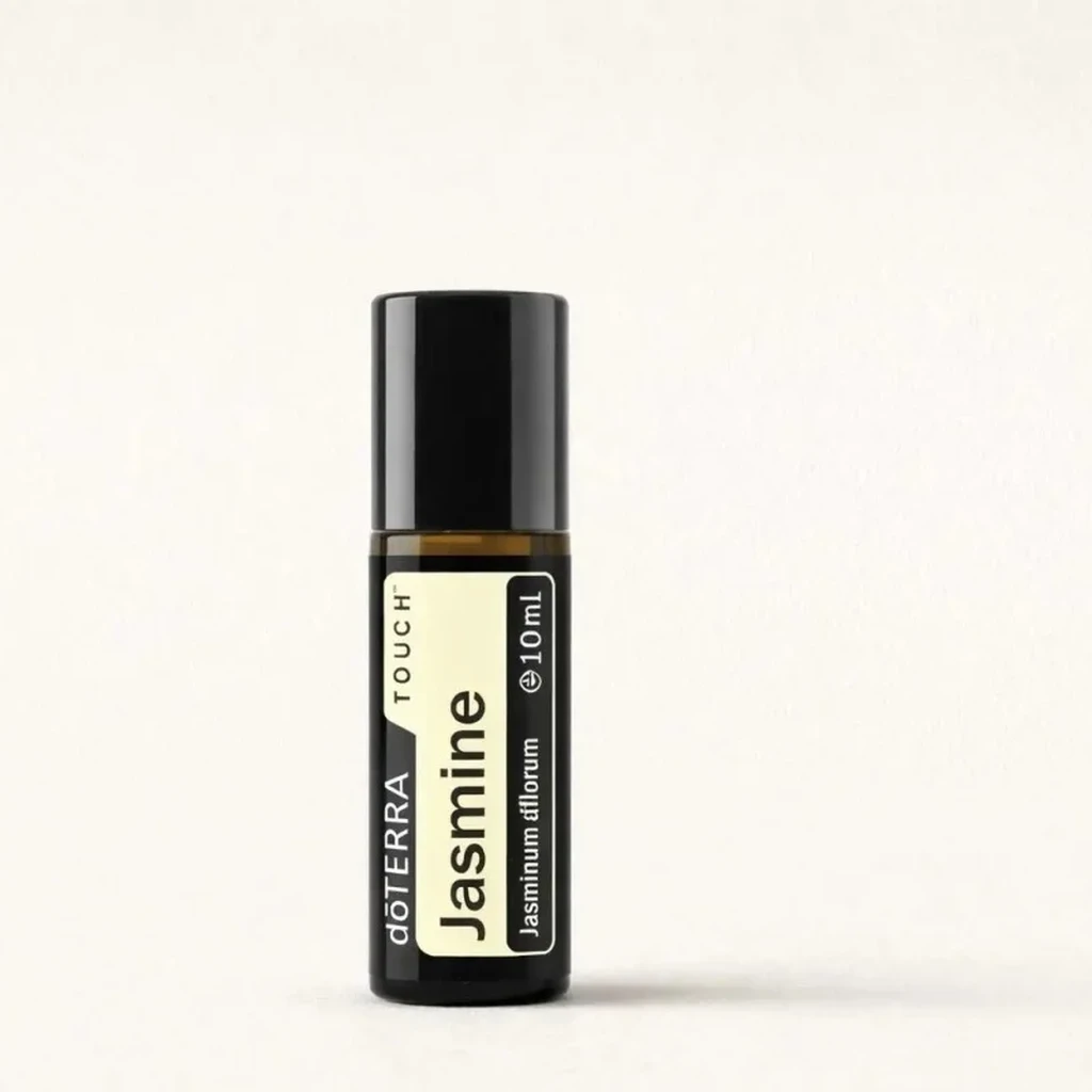 Jasmine Touch doTERRA na szarym tle – ujęcie produktowe