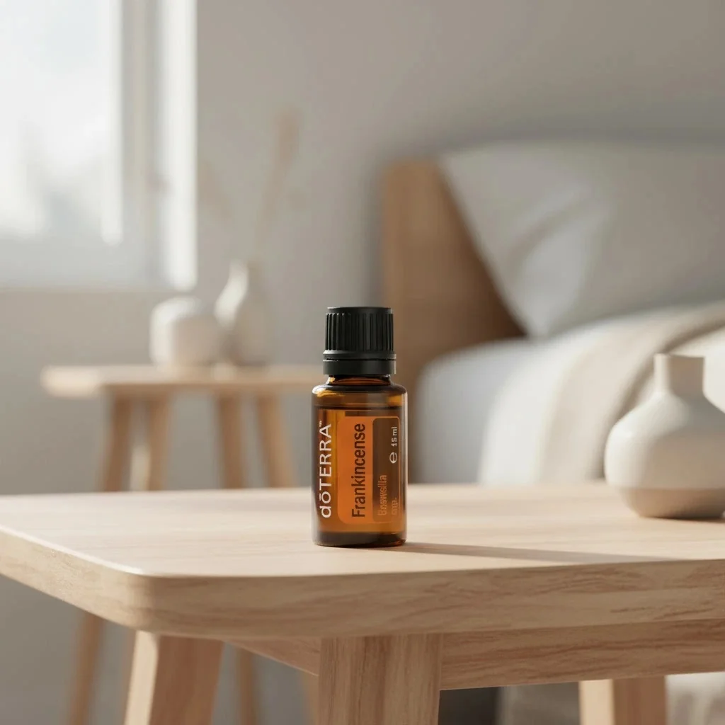 Kadzidło doTERRA obok dyfuzora aromaterapeutycznego doTERRA