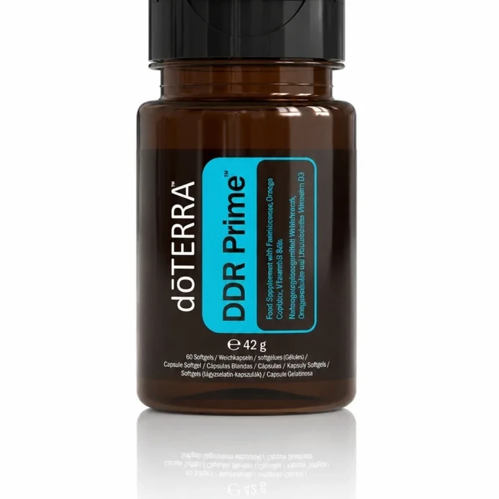Kapsułki Ddr Prime doTERRA – olejek eteryczny 15ml na białym tle