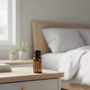 Kasja doTERRA obok dyfuzora aromaterapeutycznego doTERRA