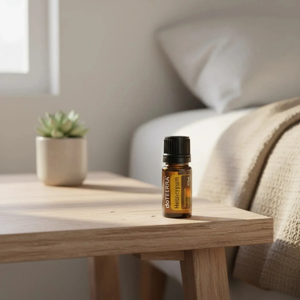 Kocanka Włoska doTERRA obok dyfuzora aromaterapeutycznego doTERRA