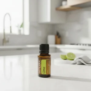 Limonka doTERRA na białym blacie kuchennym