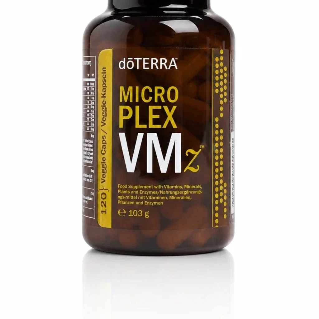 Microplex Vmz Doterra - Suplement Diety 120 Kapsułek doTERRA – olejek eteryczny 15ml na białym tle