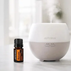 Motivate doTERRA obok dyfuzora aromaterapeutycznego doTERRA