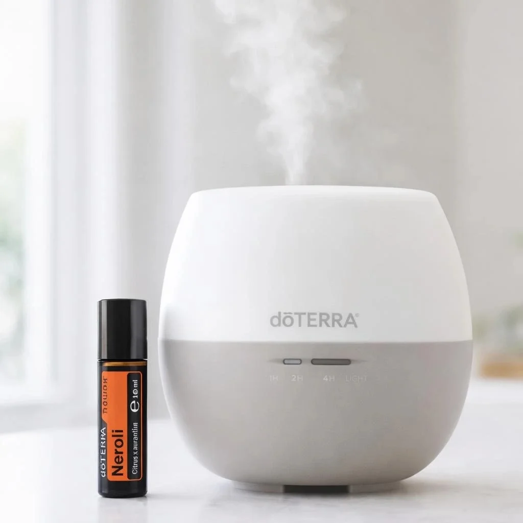Neroli Touch doTERRA na białym blacie kuchennym