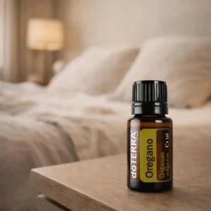 Oregano doTERRA obok dyfuzora aromaterapeutycznego doTERRA