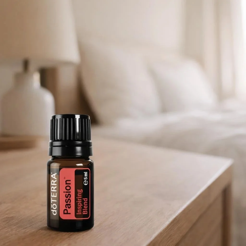 Passion doTERRA obok dyfuzora aromaterapeutycznego doTERRA