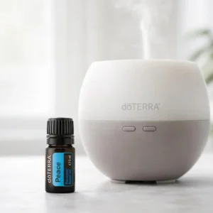 Peace doTERRA na białym blacie kuchennym