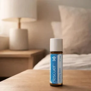 Rescuer doTERRA obok dyfuzora aromaterapeutycznego doTERRA