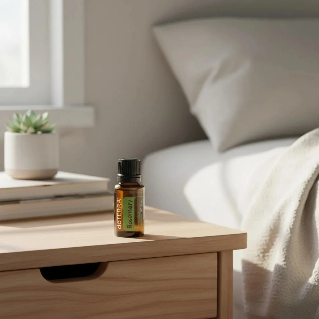 Rozmaryn doTERRA obok dyfuzora aromaterapeutycznego doTERRA