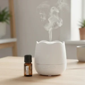 Rumianek Rzymski doTERRA obok dyfuzora aromaterapeutycznego doTERRA