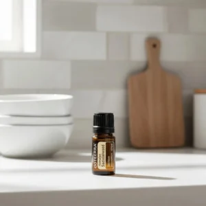 Sandałowiec Hawajski doTERRA obok dyfuzora aromaterapeutycznego doTERRA