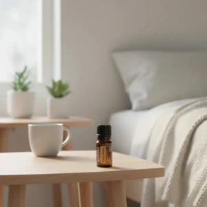 Dłonie trzymające Sandałowiec doTERRA – aplikacja olejku