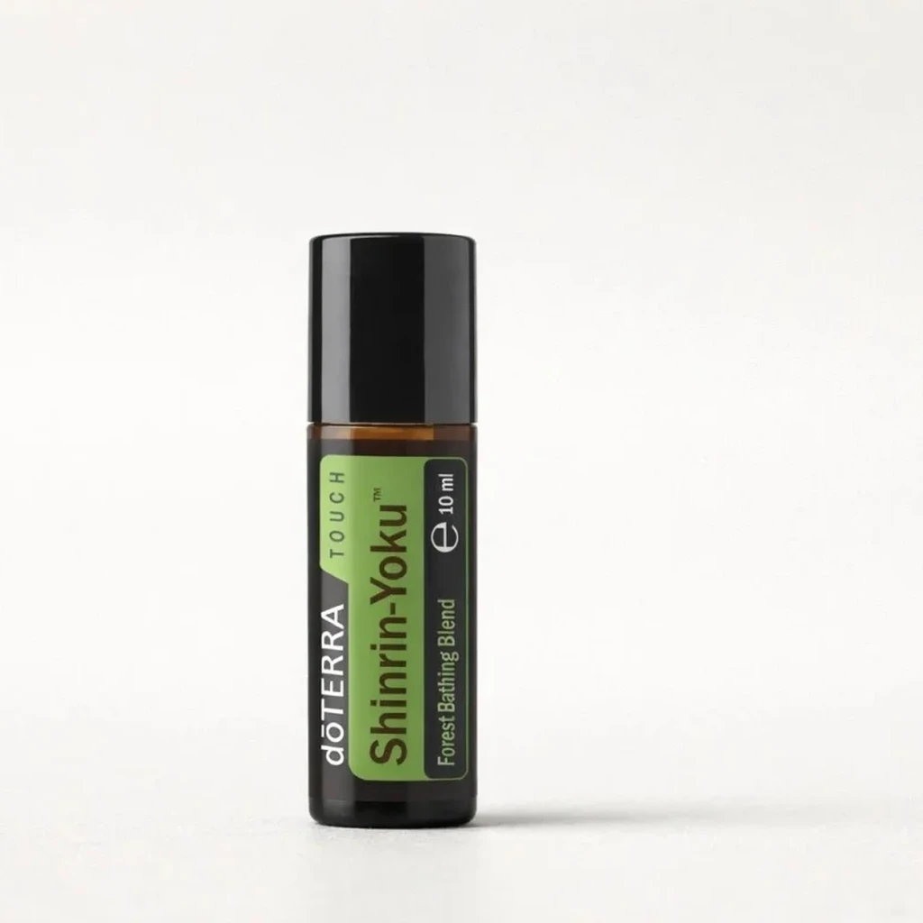 Shinrin-yoku Touch doTERRA na szarym tle – ujęcie produktowe