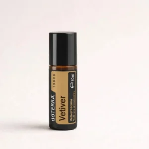 Vetiver Touch doTERRA na szarym tle – ujęcie produktowe