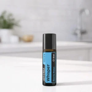 Whisper Touch doTERRA na białym blacie kuchennym