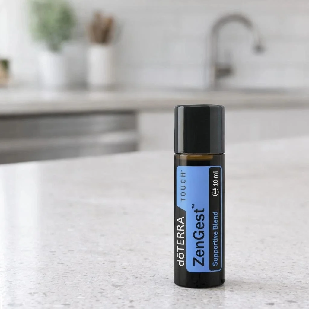 Zengest Touch doTERRA obok dyfuzora aromaterapeutycznego doTERRA
